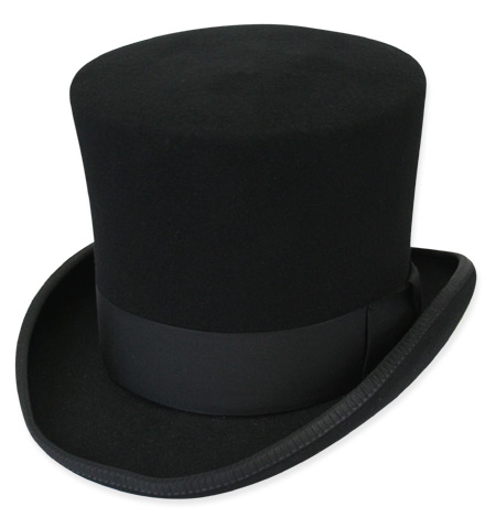 Formal Dress Stores on Victorian Top Hat  Black  000479