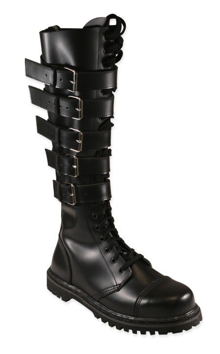 Zombie Stomper Boots - Black Leather
